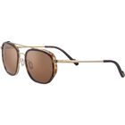BORON, Dark Turtoise Acetate with Bold Gold Metal-Mineral Polarized Drivers Gold Cat 3 to 3, hi-res image number null